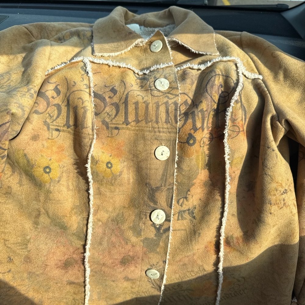 Vintage DB Sport  Greek statue Suede Sherpa Lined Jacket